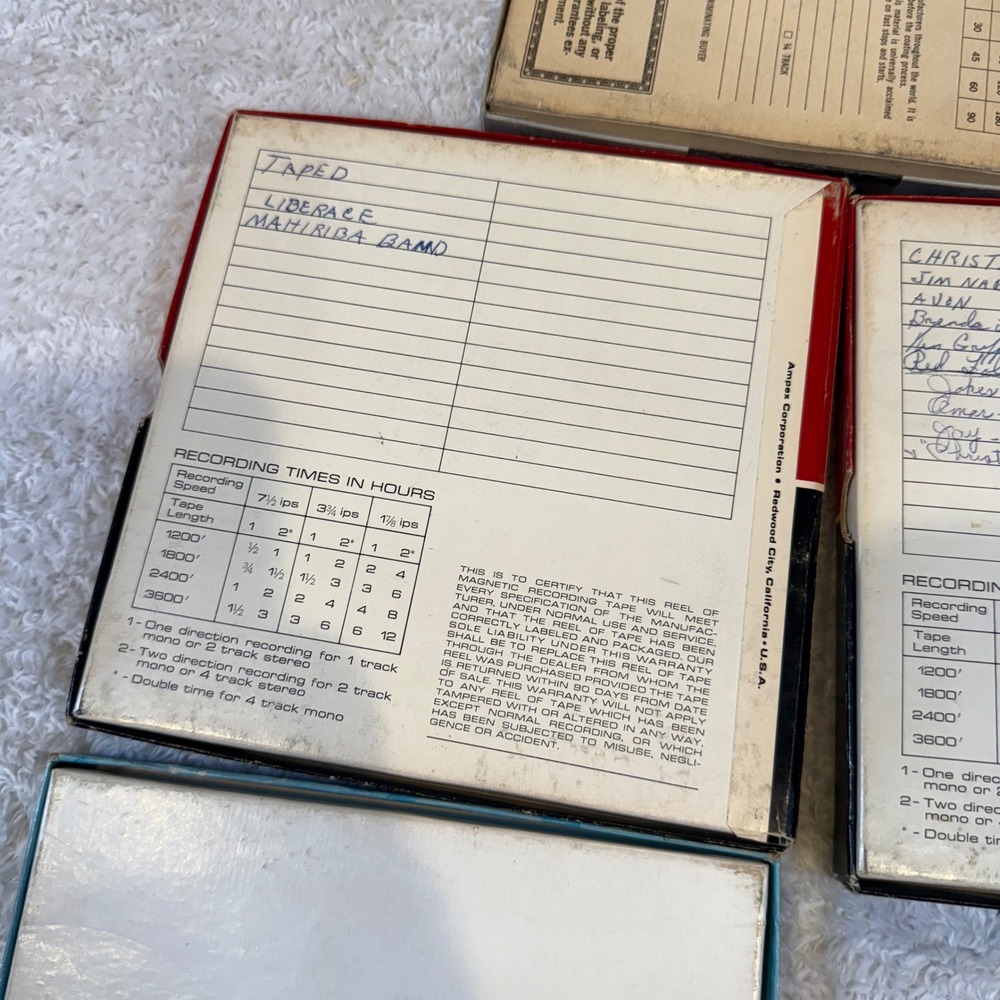 Vintage Reel to Reel Recording Tape Lot Ampex 444 Burstein-Applebee 7 Inch Reels - Picture 9 of 11